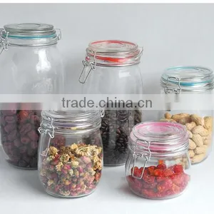 Clear Food Grade Glass Jar With Lid thumbnail-1