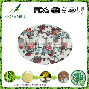 Colorful Promotional Diswasher Safe Bamboo Fiber Tableware Set thumbnail-3