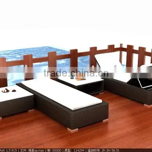 Modern Rattan Sun Lounge thumbnail-1