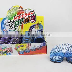 Hot Sale Classic Plastic Rainbow Spring With Printed Pattern Educational Toys for Kids/promotional Gift Raibow Circle thumbnail-1