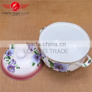 Longfei OEM 5pcs Turkey Enamel Casserole / Enamel Cookware Set Kitchen thumbnail-4