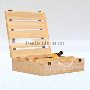 2016 Customized Handmade 4 Bottle Wooden Wine Gift Box thumbnail-6