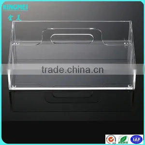 Clear Acrylic Mirror Food Tray With Handle thumbnail-1