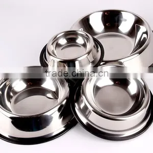 Best Selling Product Wholesale Skidproof Cheap 201 Stainless Steel Dog Bowl With Silicone Ring thumbnail-4