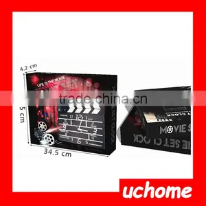 UCHOME Made in China Wholesale Manufacture Wood Movie Clapper Wall Clock , Movie Clapper Alarm Clock thumbnail-6