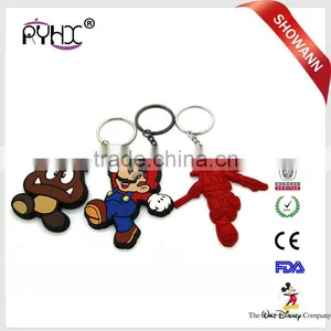 2017 Silicone Cartoon Keychain Bag , Silicone Key Ring Birthday Gifts thumbnail-1