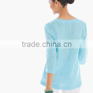 New Arrived Women's Stand Collar Front Button up Shirt thumbnail-2