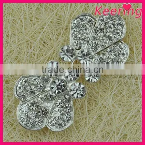 Fashionable Wholesale Crystal Color Flower Rhinestone Metal Button WBK-1502 thumbnail-2