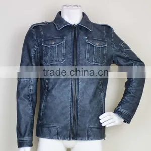 2017 Fashion Leather Field Jacket thumbnail-1