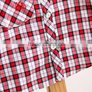 2015 Summer Boy's Short Sleeve Shirts Children Checked Shirts Latest Styles of Boys Shirt Blouse thumbnail-6