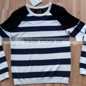 Detachable Lacing Sleeve&back Sweater Design for Women (BKN646) thumbnail-1