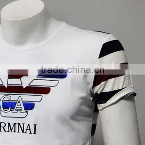 China Fashion Printed Plian Slim Fit Short Sleeve Men t Shirt thumbnail-5