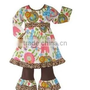 2015 Easter Kids China Supplier Wholesale Directly Sell Boutique Infant Outfit Clothes Girl Vintage Ruffle Remake Outfits thumbnail-1