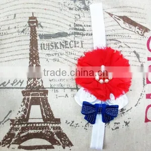 Chic Boutique Baby Sequin Bow Headbands Handmade For Toddler July 4th Hair Accessories thumbnail-4