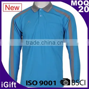 IS09001/BSCI Factory 100% Cotton Long Sleeve Reflective Work Safety Polo Shirt thumbnail-1