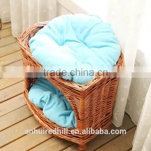 R1902H Outdoor Indoor Durable Willow Woven Pet Dog House Wicker Cat House thumbnail-1