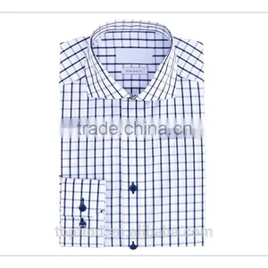 Yiwu Shirt Supplier Customise Fashion Spread Collar Check Men's Dress Shirt thumbnail-1