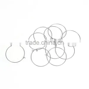 Custom Bar Accessories Round Silver Tone Stainless Steel Wine Glass Charms thumbnail-3