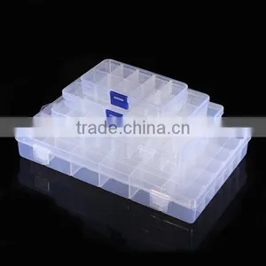 4 Size 10/15/24/36 Slot Clear Electronic Components Storage Organizer Assortment Box Plastic Case Convenience Store Small Items thumbnail-4