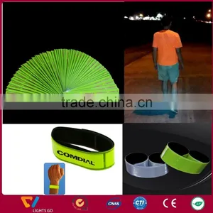 Glow in the Dark Pvc Promotion Snap Slap Bracelet Wristband thumbnail-1
