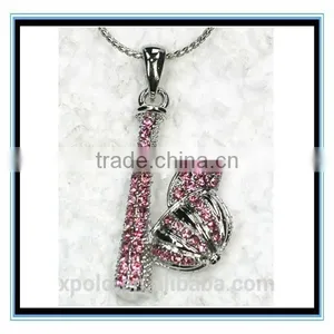 XP-MP-099330 FACTORY PRICE 2015 Wholesale Silver Baseball Cap Alloy Charm Necklace Jewelry thumbnail-1