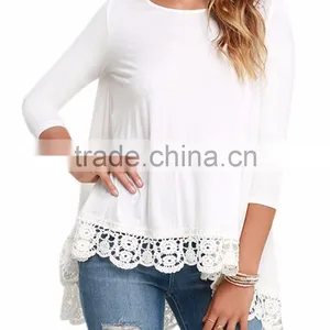 New Customized Top Sell Short Front Long Back Blouse thumbnail-3