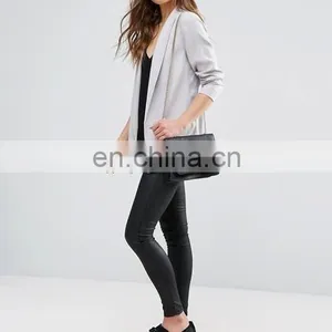 Hot European Style Winter/autumn Fasion Women's MD-LONG Suit Jacket Office Suits Coat thumbnail-1