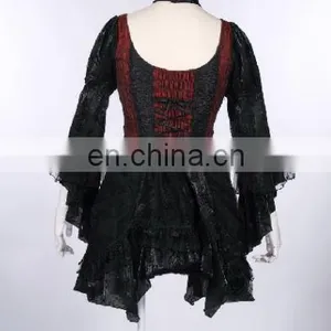 Gothic Princess Dress With Attached Laced Choker thumbnail-2