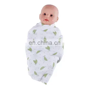Muslin Baby Swaddle Blankets Organic Cotton Baby Receiving Blanket thumbnail-1