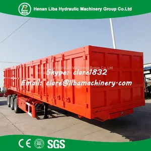 LIBA Rear Dump Trailer Cheap Price 3 Axle Factory Supply 50 Ton Rear Tipper Trailer thumbnail-4