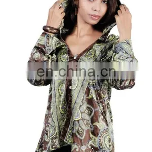 Satin Hooded Kaftan thumbnail-1