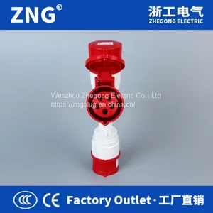 Industrial Plug and Socket 16A5P, 3-way Splitter Industrial Plug and Socket 16A 3P+N+PE thumbnail-3