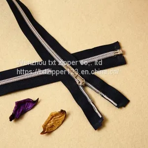 #3 #4 #5 #8 Nylon Zipper Open End Metal Top and Bottom Stop thumbnail-4