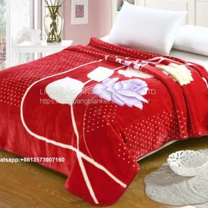 Enviromental Printing Raschel Manta 100% Polyester Mink Blanket for Sale thumbnail-1