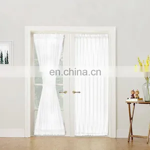 2019 Latest Linen Textured Turkish Rideaux Salon Voile Curtains Linen Curtains With Polyester Voile thumbnail-1