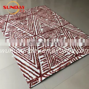 Machine Knitted Shaggy Rug With Micro Fiber thumbnail-1
