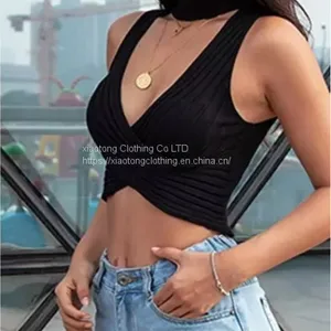 Crop Top Sleeveless Summer Tops Sexy Camisole thumbnail-1