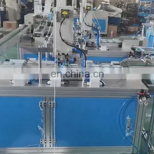 7Servo Full-Automatic 1+1 Mask Making Mach 1+1 Mask Disposable 3Ply Medical Flat Face Mask Machine With Earloop Welding thumbnail-5