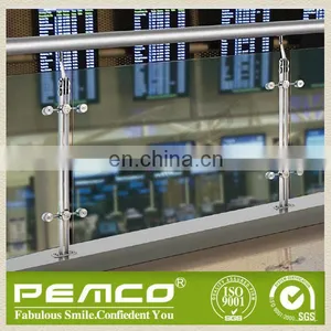 Stand Mounted Cheap Frosted Glass Balustrade With Wood Handrail thumbnail-1