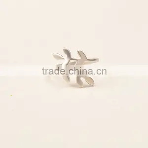 Wholesale Alloy Silver Double Chevron cz Ring, Silver Eternity Chevron Finger Ring v Shaped Ring thumbnail-2