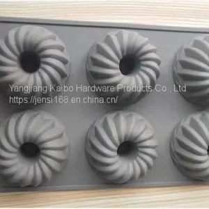 Baking Tools Baking Tin Non-stick 6 Round Hollow Cake Mold Baking Doughnut Mold Small Bread Non-stick Baking Tray Cookie Baking Mold thumbnail-2