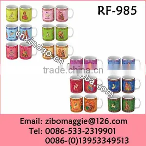 U Shape Zibo Made Promotional Zodiac Porcelain Reusable Water Drinking Cup for Tableware thumbnail-1