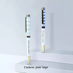 New Style High-end Metal Ballpoint Pen With Full Design Thermal Transfer Custom Logo Yiwu Pen thumbnail-4