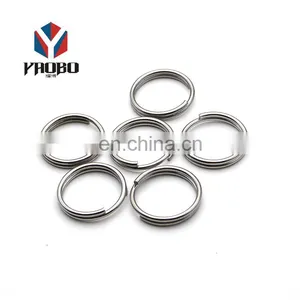 Quality Assuredc Size Metal Split Double Ring Keychain Logo Custom Ring For Bag thumbnail-5
