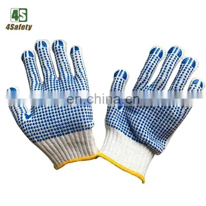 4SAFETY Double Side PVC Dotted Cotton Gloves for Dubai UAE and Qatar Market thumbnail-3