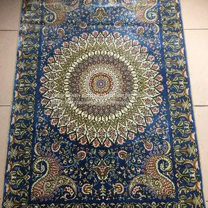 2x3ft High Density Handmade Silk Persian Rug thumbnail-2