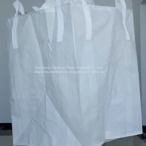 100% Virgin Polypropylene Woven Large Bag Duffle Top And Flat Bottom Breathable 1 Ton Tote FIBC Bag thumbnail-4