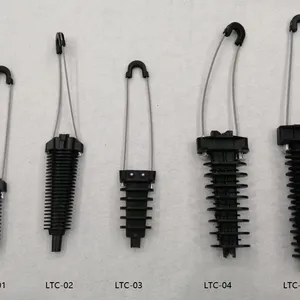 FTTH Figure 8 Fiber Optical Cable Low Voltage ABC ADSS Self Adjusted Aerial Anchor Tension Clamp thumbnail-5
