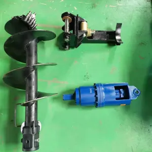 Drill Pile Excavator Skid Steer Loader Backhoe Attachment Hydraulic Eareh Auger Drill thumbnail-4