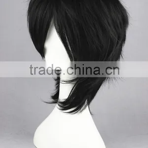 High Quality 35cm Short Straight DuRaRaRa -Orihara Izaya Black Synthetic Anime Wig Cosplay Costume Hair Wig Party Wig thumbnail-4